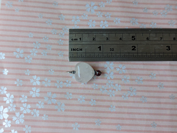 Rose Quartz Heart Pendant in Oxidized Sterling Silver