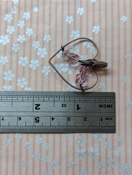 Heart Wire Wrapped Pendant in Oxidized Copper