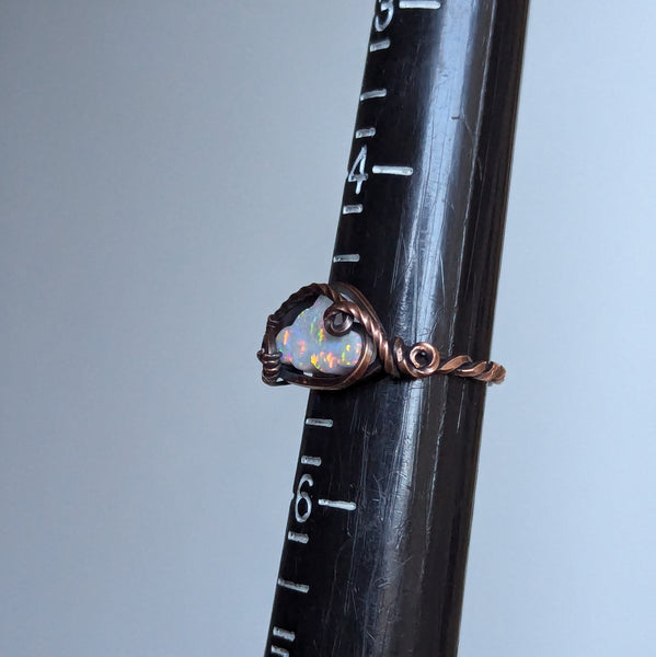 Cloud Size 5 Ring in Oxidized Copper