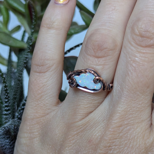 Cloud Size 5 Ring in Oxidized Copper