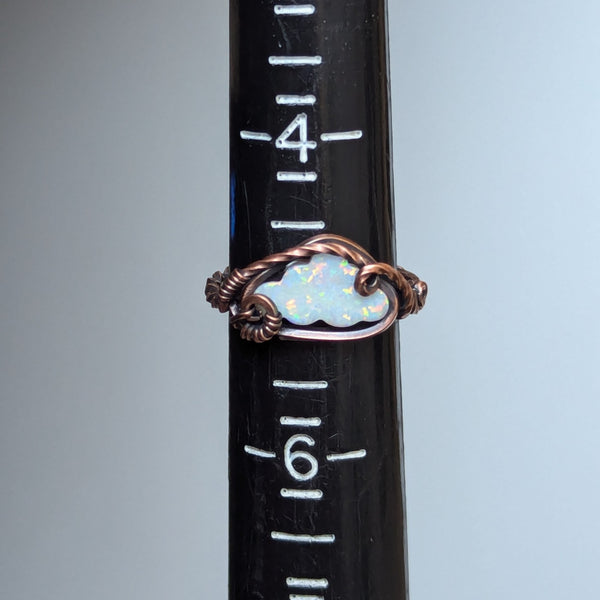 Cloud Size 5 Ring in Oxidized Copper