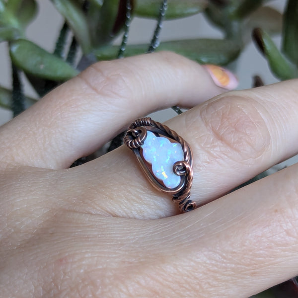 Cloud Size 5 Ring in Oxidized Copper