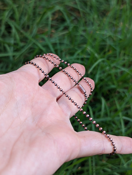 Solid Copper 20" Thin Ball Chain