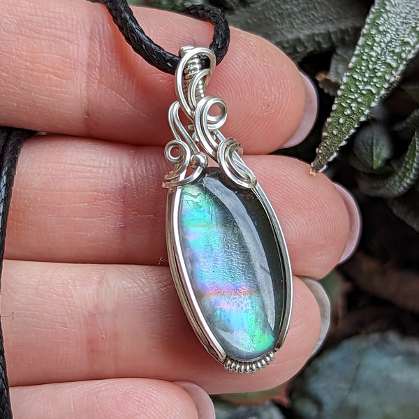 Quartz & Mother of Pearl Doublet Pendant in Sterling Silver