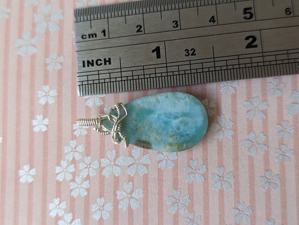Larimar Pendant in Sterling Silver