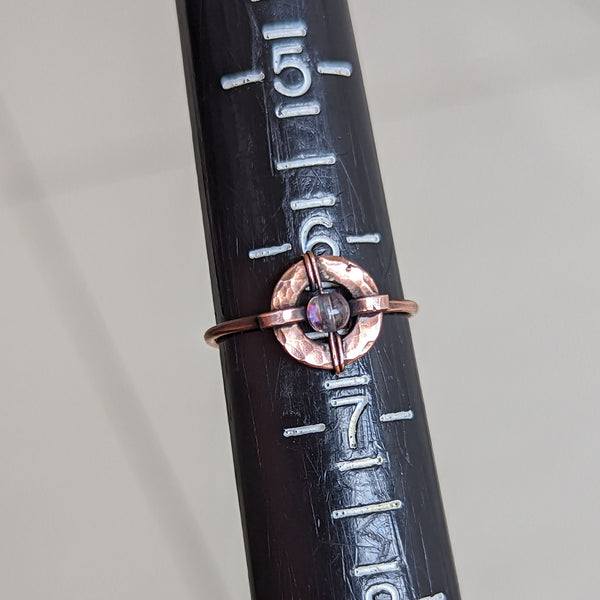 Size 6.5 Oxidized Copper Ring