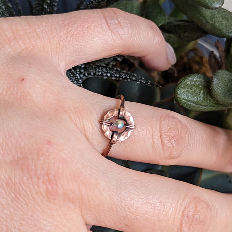 Size 6.5 Oxidized Copper Ring