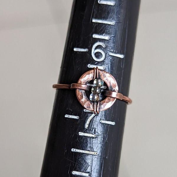 Size 6.5 Oxidized Copper Ring