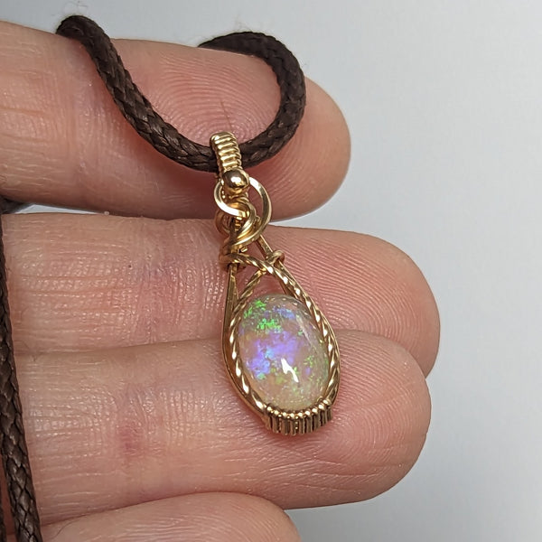 Welo Opal Mini Pendant in Gold-fill