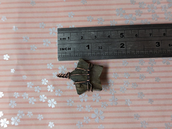 Labradorite Star Wire Wrapped Oxidized Copper Pendant