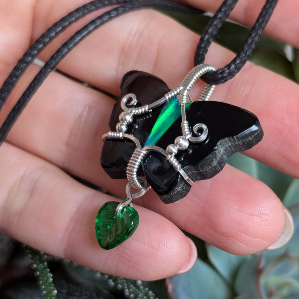 Butterfly Wire Wrapped Sterling Silver Pendant