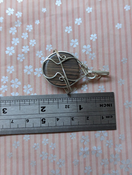 Labradorite Wire Wrapped Planet Pendant in Sterling Silver