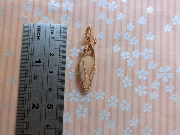 Rhodotrolite (Natrolite) Wire Wrapped Rose Gold-Fill Mini Pendant