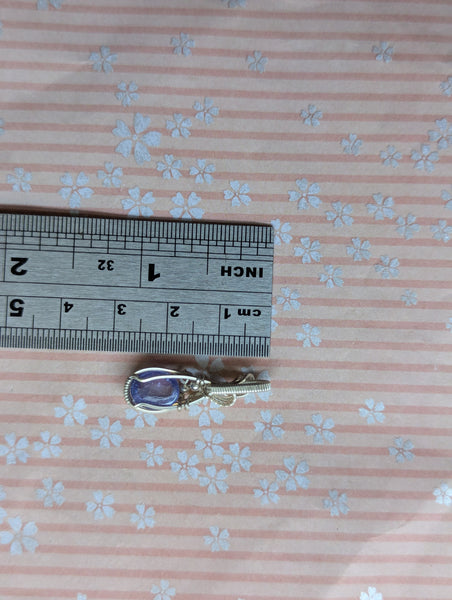 Tanzanite Mini Wire Wrapped Sterling Silver Pendant