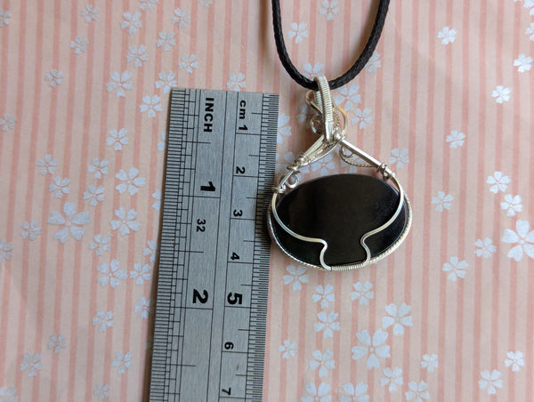 Marcasite Doublet Wire Wrapped Pendant in Sterling Silver