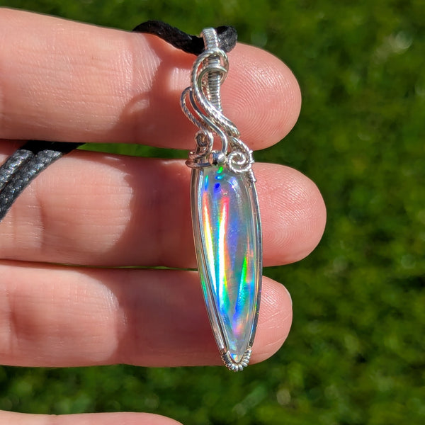 Disco Quartz Mini Pendant in Sterling Silver
