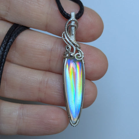 Disco Quartz Mini Pendant in Sterling Silver