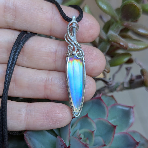 Disco Quartz Mini Pendant in Sterling Silver