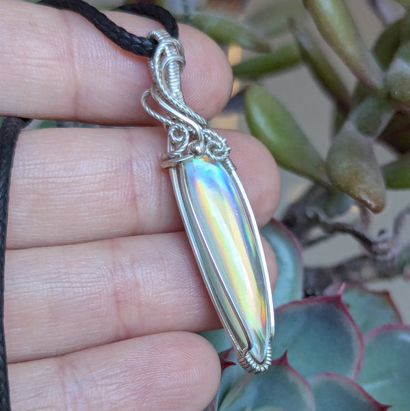 Disco Quartz Mini Pendant in Sterling Silver