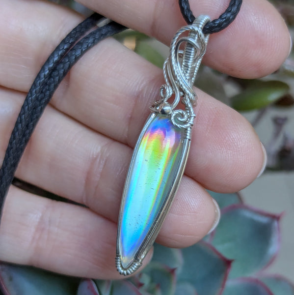 Disco Quartz Mini Pendant in Sterling Silver