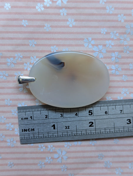 Dendritic Agate Sterling Silver Pendant