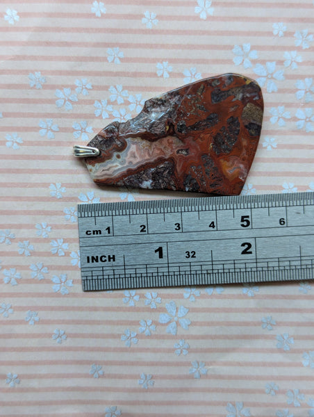 Red Jasper Sterling Silver Pendant