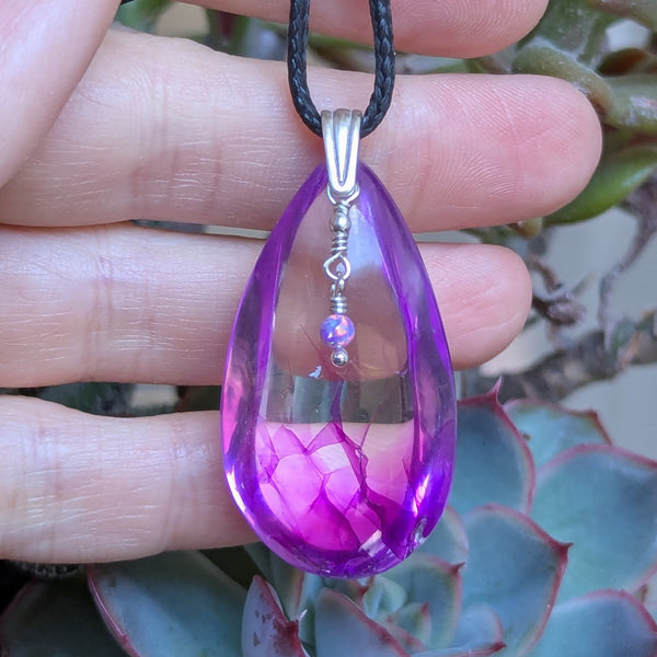 Phantom Quartz Sterling Silver Pendant