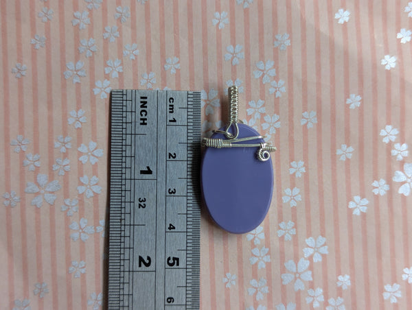 Plume Agate Doublet Wire Wrapped Pendant in Sterling Silver