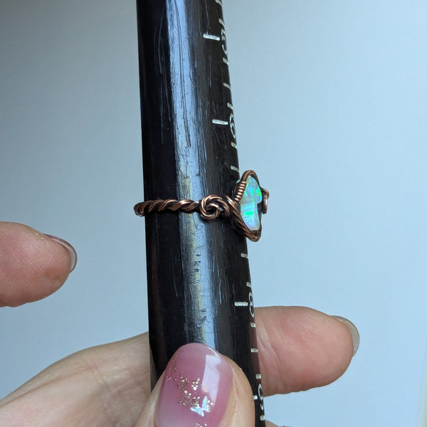 Mushroom Size 7 Ring in Oxidized Copper