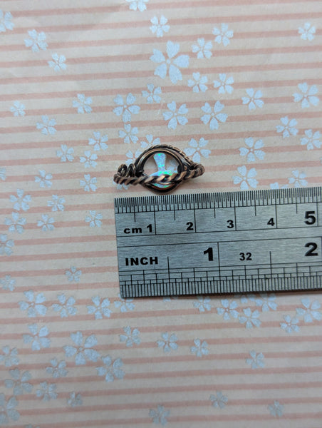 Mushroom Size 7 Ring in Oxidized Copper