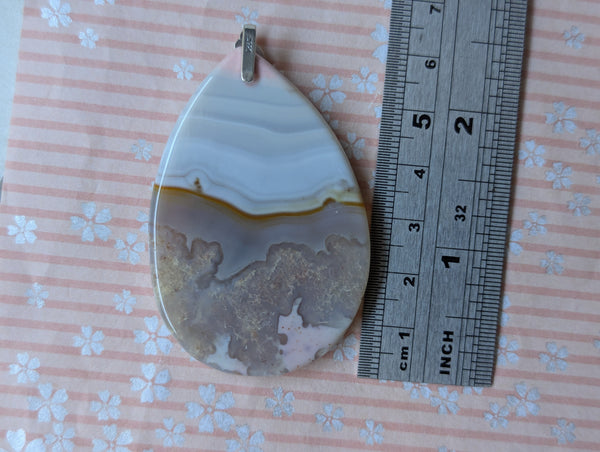 Agate Statement Pendant in Sterling Silver