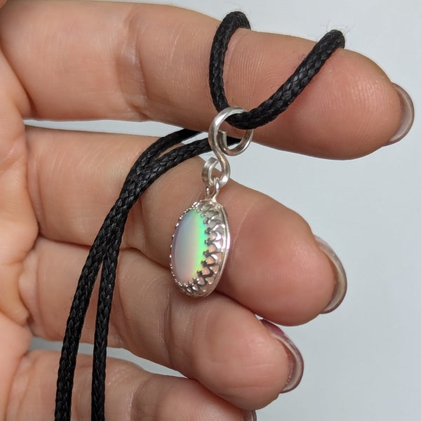 Aurora Opal Mini Pendant in Sterling Silver