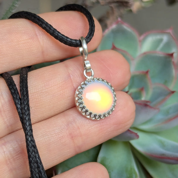 Aurora Opal Mini Pendant in Sterling Silver