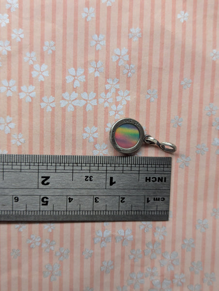 Aurora Opal Mini Pendant in Oxidized Sterling Silver