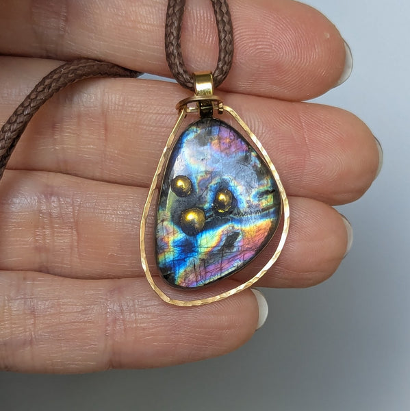 Labradorite Gold/Bronze Pendant