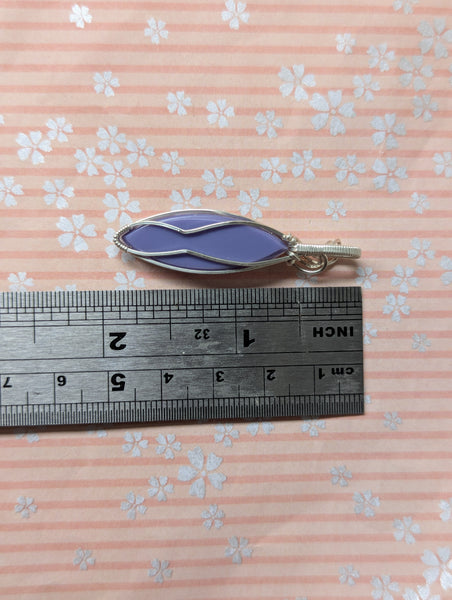 Plume Agate Doublet Wire Wrapped Pendant in Sterling Silver