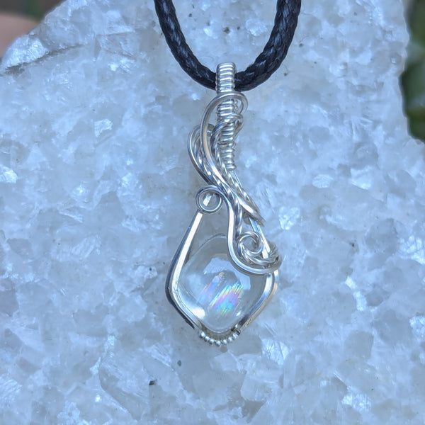 Malawi Moonstone Mini Pendant in Sterling Silver