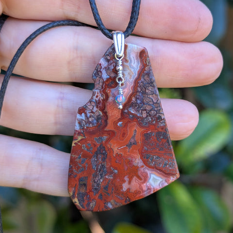 Red Jasper Sterling Silver Pendant