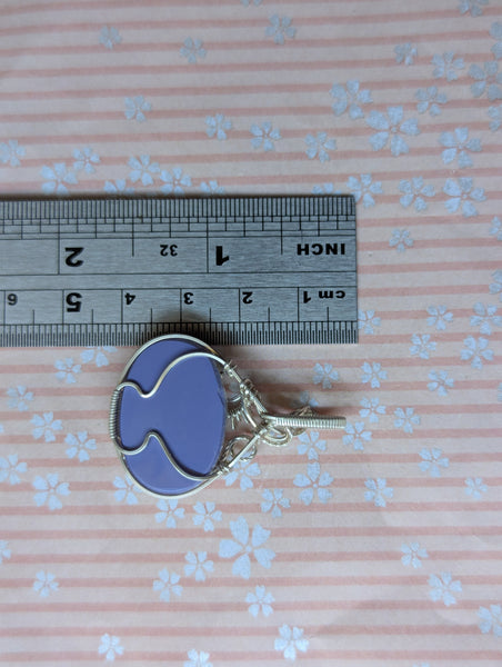 Plume Agate Doublet Wire Wrapped Pendant in Sterling Silver