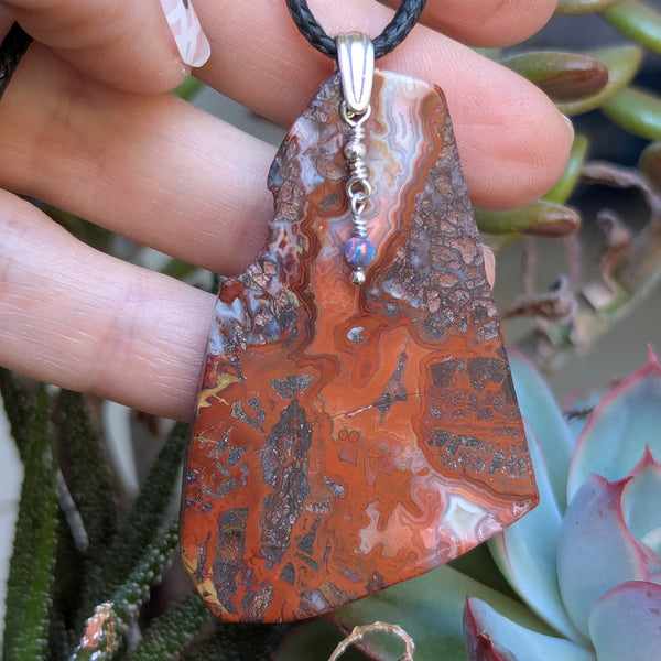 Red Jasper Sterling Silver Pendant