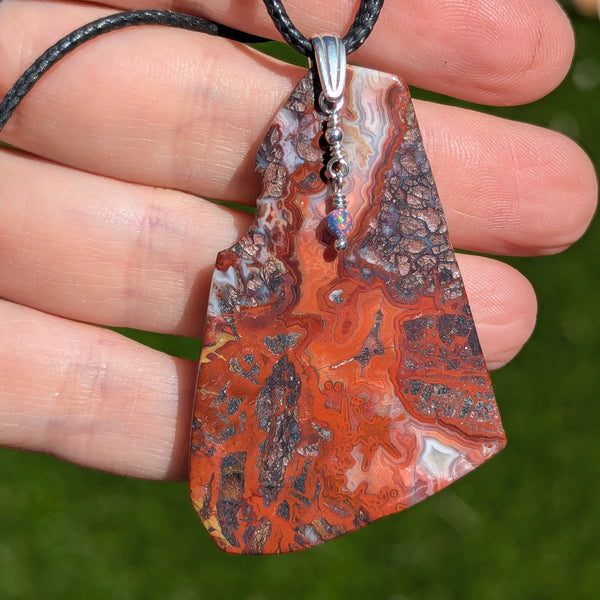 Red Jasper Sterling Silver Pendant