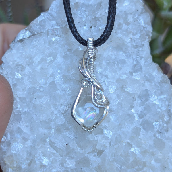 Malawi Moonstone Mini Pendant in Sterling Silver