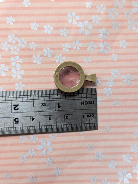 Amethyst Pendant in Antique Brass