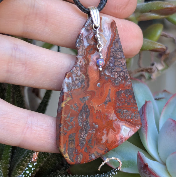Red Jasper Sterling Silver Pendant