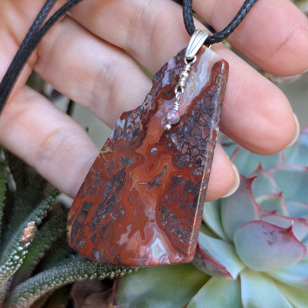 Red Jasper Sterling Silver Pendant