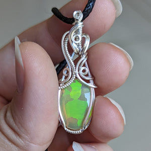 Welo Opal Sterling Silver Pendant