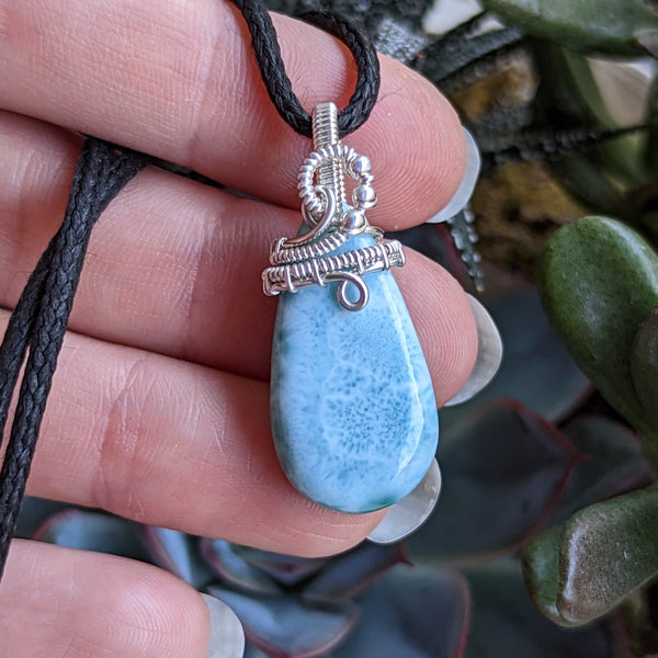 Larimar Pendant in Sterling Silver