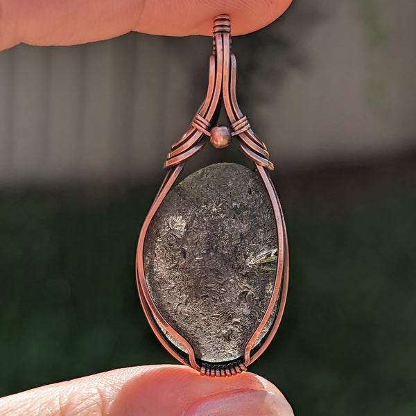 Agni Manitite Pendant in Oxidized Copper
