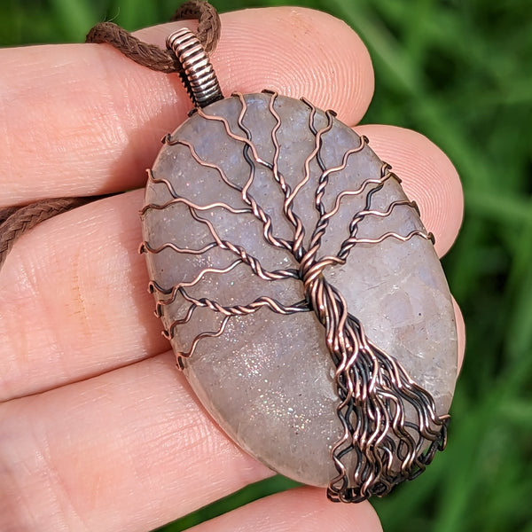 Belomorite Tree of Life Pendant in Oxidized Copper