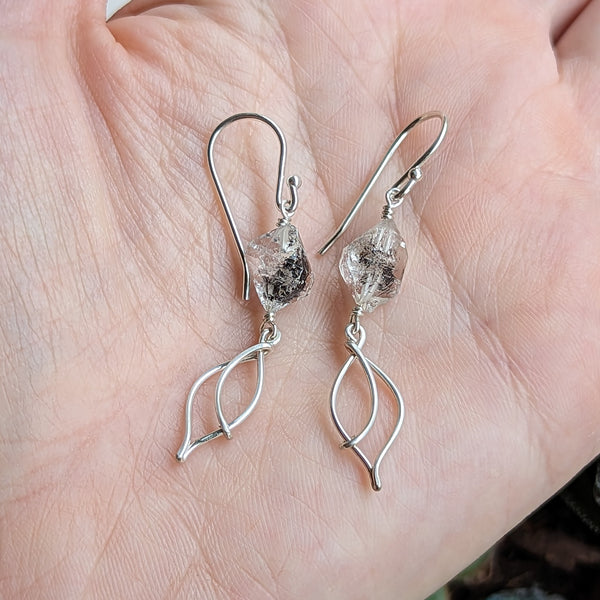 Herkimer Diamond Earrings in Sterling Silver